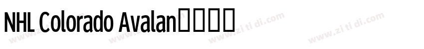 NHL Colorado Avalan字体转换